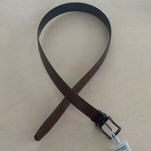 Perry Ellis Reversible Brown Black Leather Belt Men’s 36 NWT